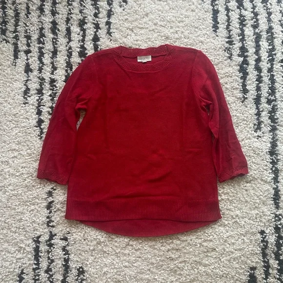 NWOT LOFT Red Sweater (size M) - Picture 2 of 6
